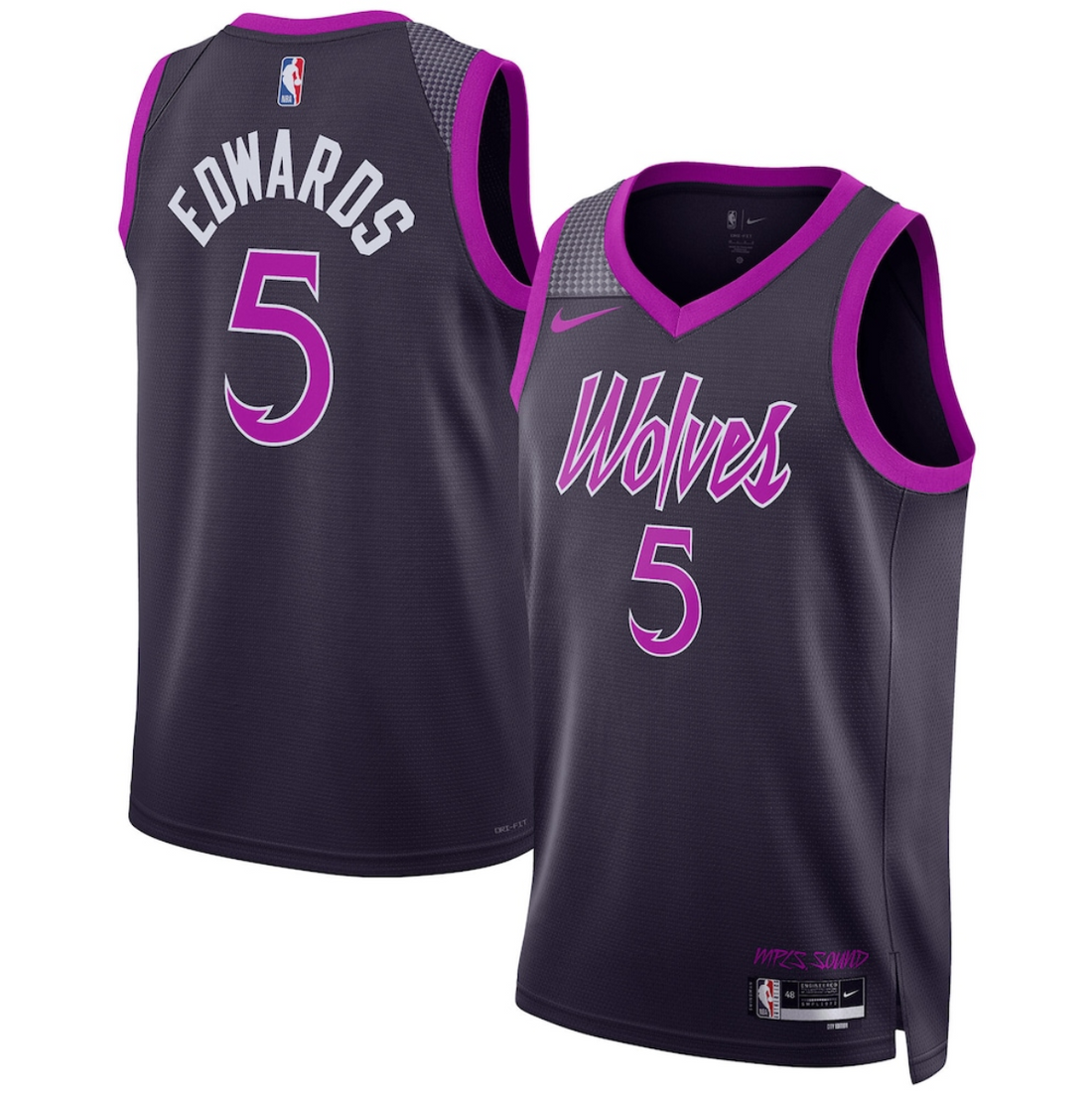 Anthony Edwards Minnesota Timberwolves purple City Edition jersey