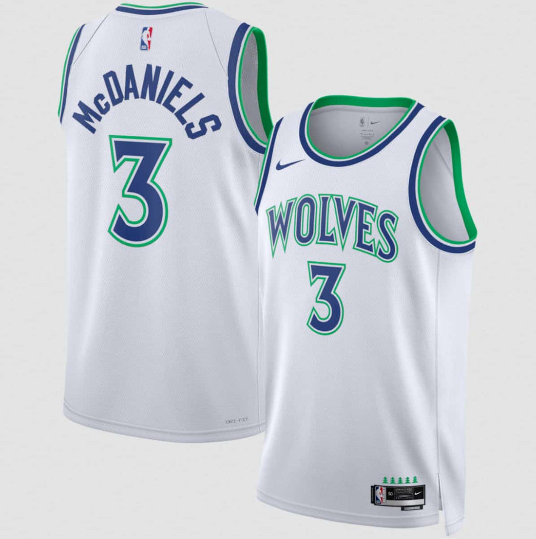 Jaden McDaniels Minnesota Timberwolves white jersey