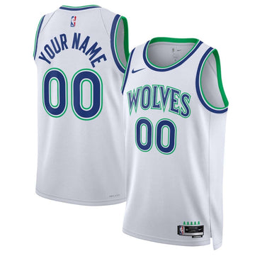 Custom Minnesota Timberwolves white jersey