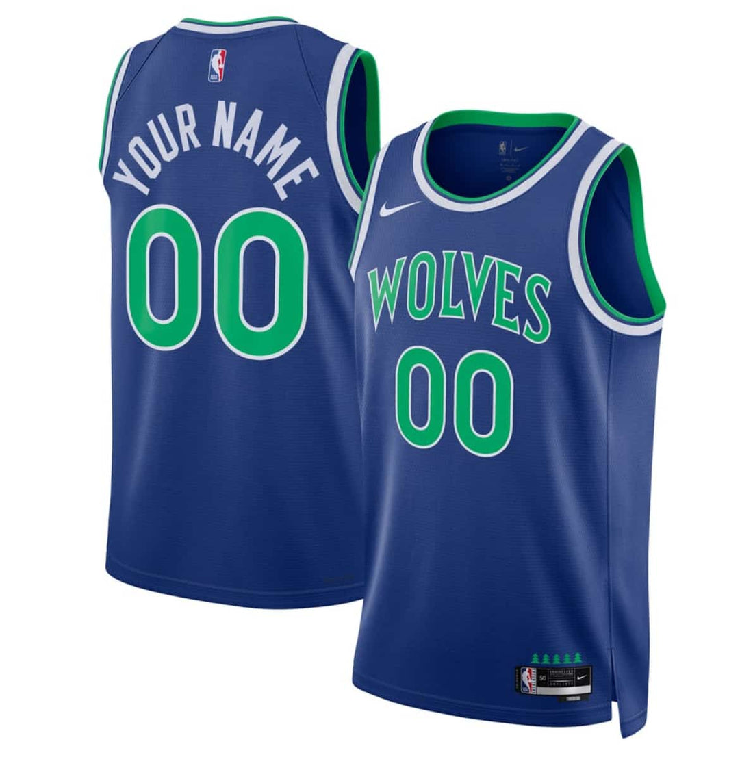 Custom Minnesota Timberwolves blue jersey