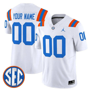 Custom Florida Gators white Limited jersey