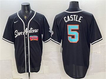 Stephon Castle San Antonio Spurs black jersey