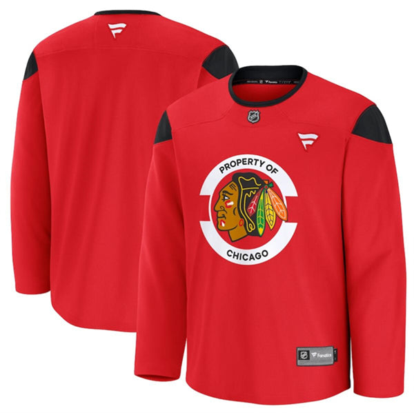 Custom Chicago Blackhawks red jersey