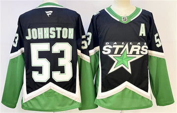 Wyatt Johnston Dallas Stars black Alternate jersey