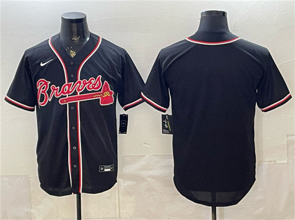Custom Atlanta Braves black Fashion jersey