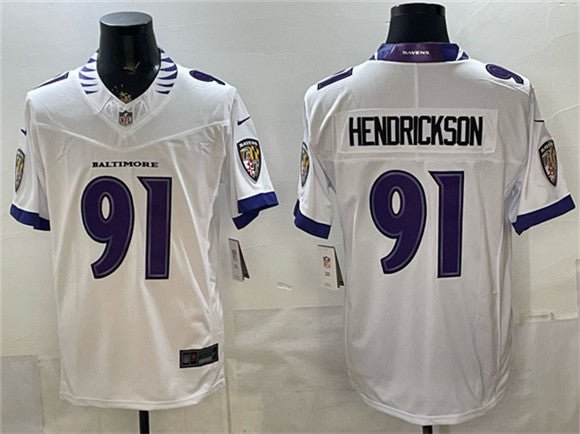 Trey Hendrickson Baltimore Ravens white Vapor jersey