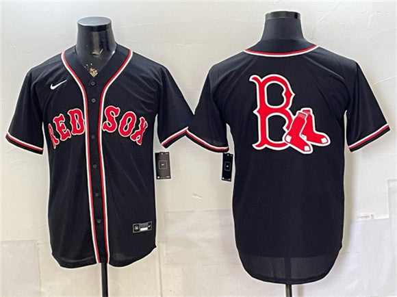 Team Big Logo Boston Red Sox black Fashion jersey