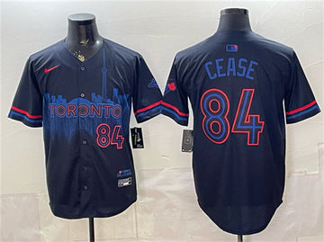 Dylan Cease Toronto Blue Jays navy City Connect jersey