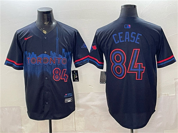 Dylan Cease Toronto Blue Jays navy City Connect jersey