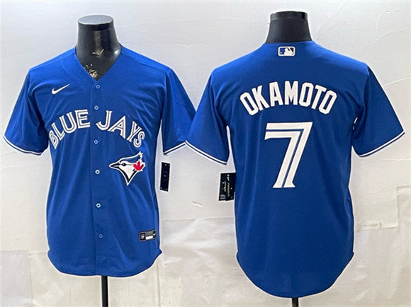 Kazuma Okamoto Toronto Blue Jays royal jersey