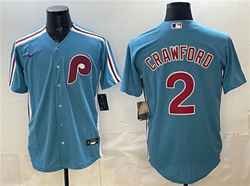 Justin Crawford Philadelphia Phillies blue jersey