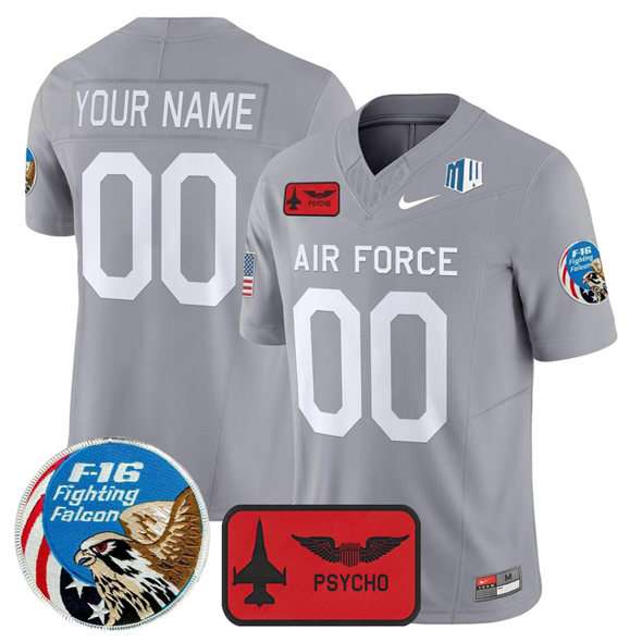 Custom Air Force Falcons gray FUSE jersey