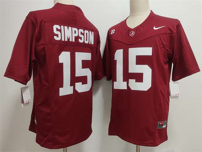 Ty Simpson Alabama Crimson Tide red FUSE jersey