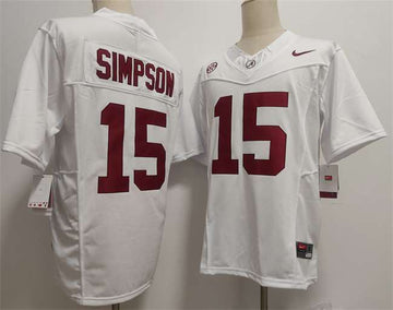 Ty Simpson Alabama Crimson Tide white FUSE jersey