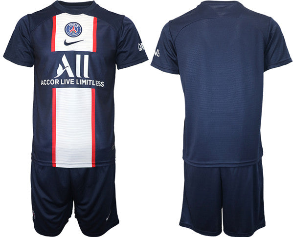 Custom Paris Saint-Germain navy Home jersey
