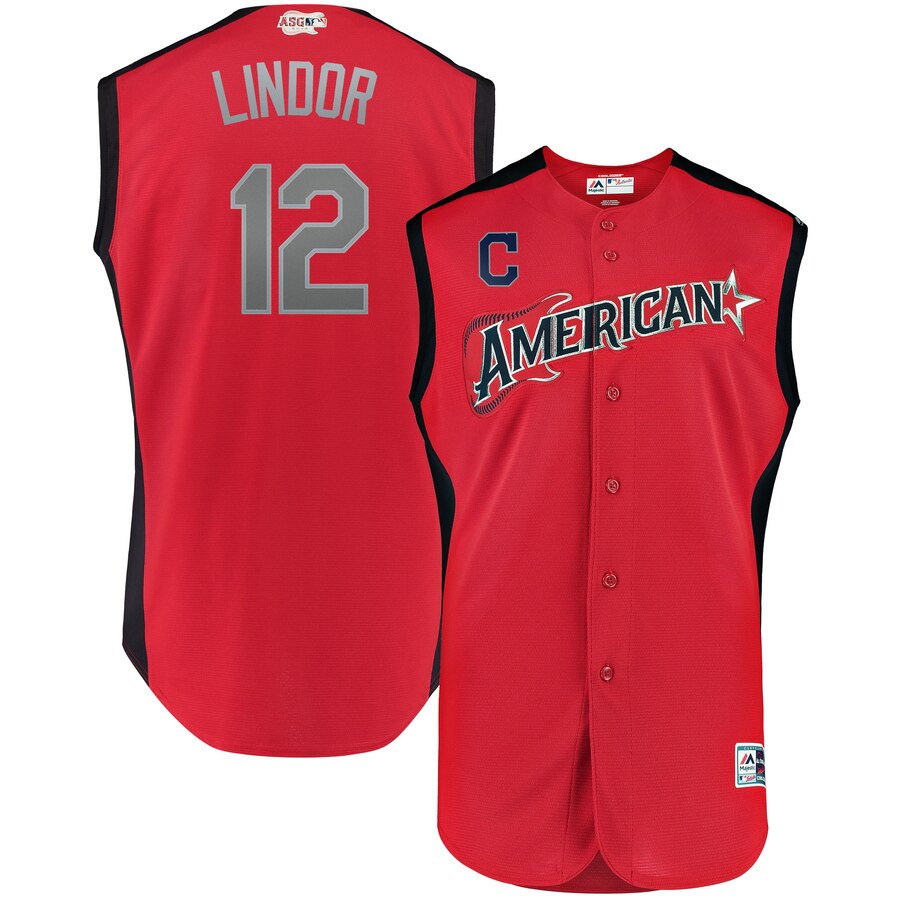 Francisco Lindor American League All-Star red All-Star jersey