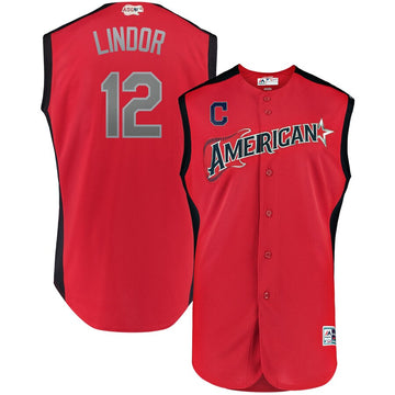 Francisco Lindor American League All-Star red All-Star jersey