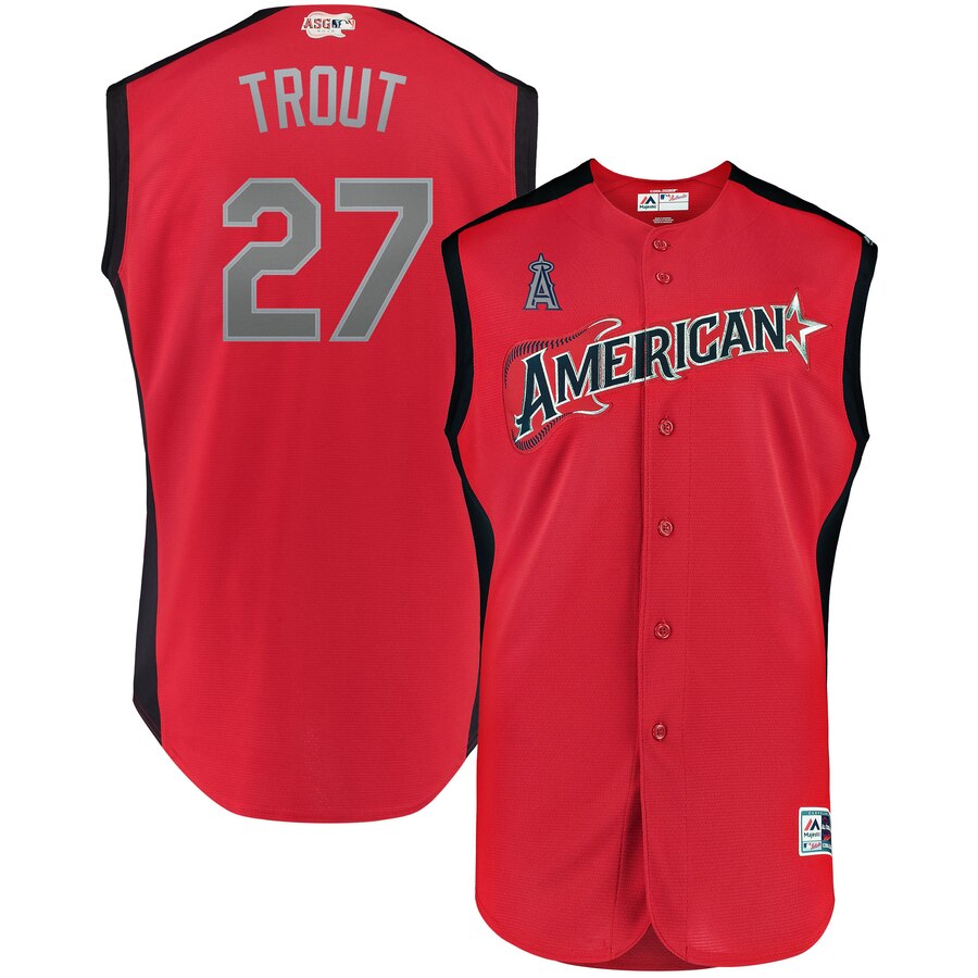 Mike Trout American League All-Star red All-Star jersey