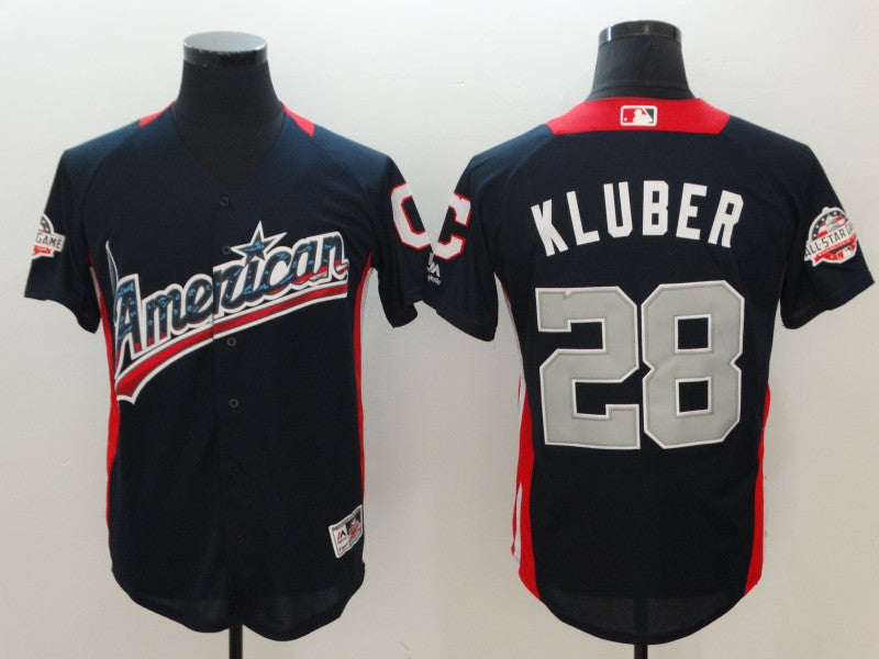 Corey Kluber American League All-Star navy All-Star jersey