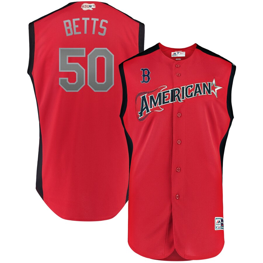 Mookie Betts American League All-Star red All-Star jersey