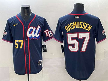 Drew Rasmussen American League All-Star navy All-Star jersey