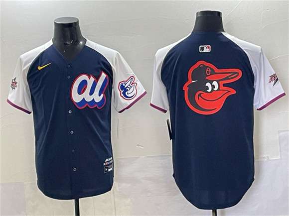Baltimore Orioles Team Big Logo American League All-Star navy All-Star jersey