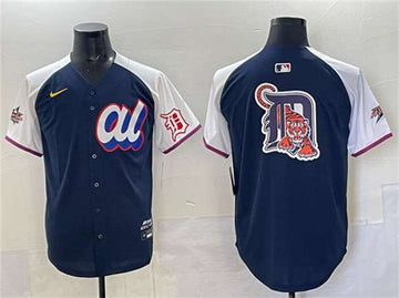 Detroit Tigers Team Big Logo American League All-Star navy All-Star jersey