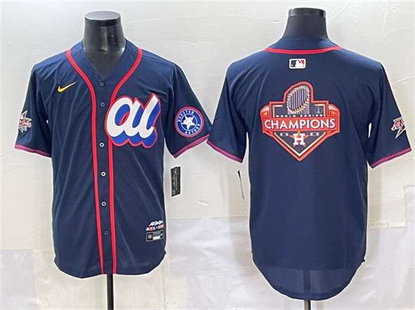 Houston Astros Team Big Logo American League All-Star navy All-Star jersey