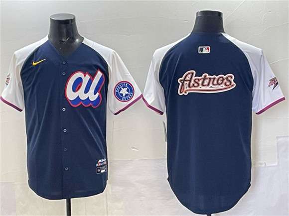 Houston Astros Team Big Logo American League All-Star navy All-Star jersey