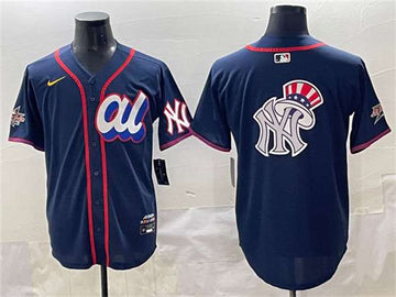 New York Yankees Team Big Logo American League All-Star navy All-Star jersey