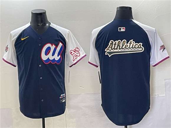 Oakland Athletics Team Big Logo American League All-Star navy All-Star jersey