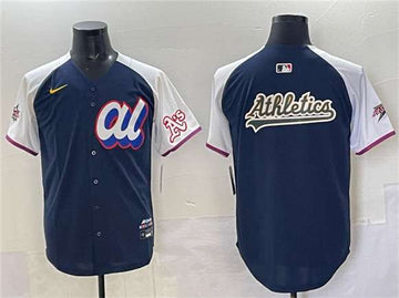 Oakland Athletics Team Big Logo American League All-Star navy All-Star jersey