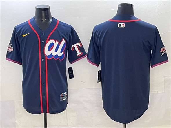 Texas Rangers Blank American League All-Star navy All-Star jersey