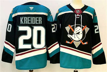 Chris Kreider Anaheim Ducks black-teal jersey