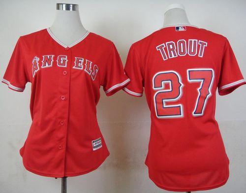 Mike Trout Los Angeles Angels red Alternate jersey