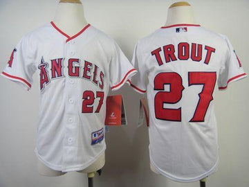 Mike Trout Los Angeles Angels white jersey