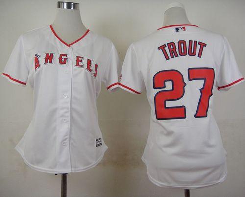 Mike Trout Los Angeles Angels white Home jersey