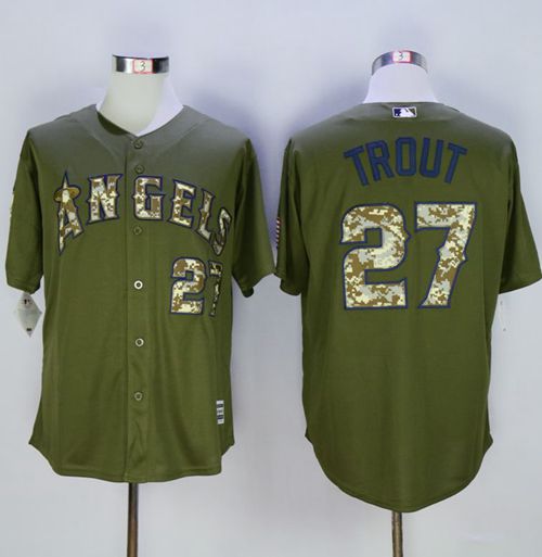 Los Angeles Angels green Camo jersey
