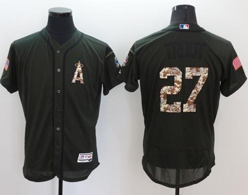 Los Angeles Angels green Salute To Service jersey