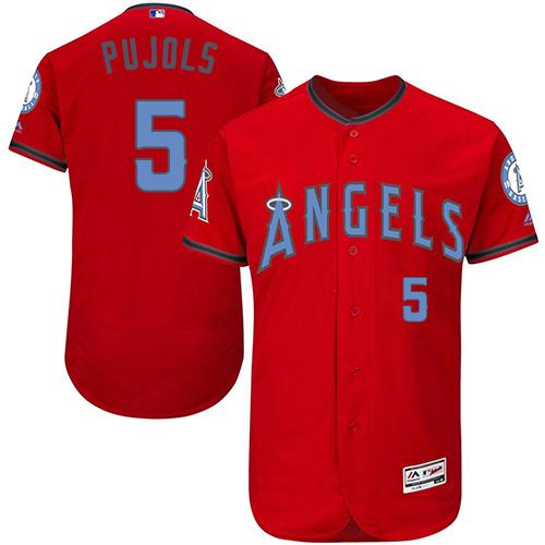 Los Angeles Angels red Authentic jersey