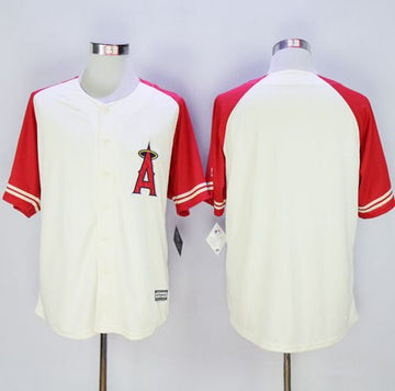 Los Angeles Angels cream-red jersey