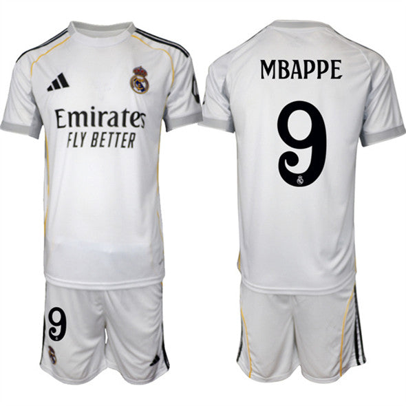 Kylian Mbappé Real Madrid white Home jersey