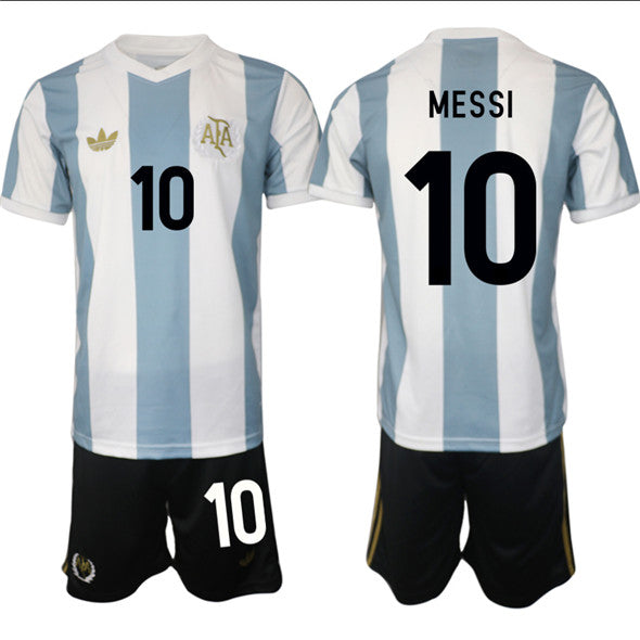 Lionel Messi Argentina National Team white-blue Home jersey