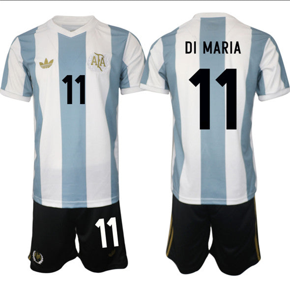 Angel Fabian Di Maria Argentina National Team white-blue Home jersey