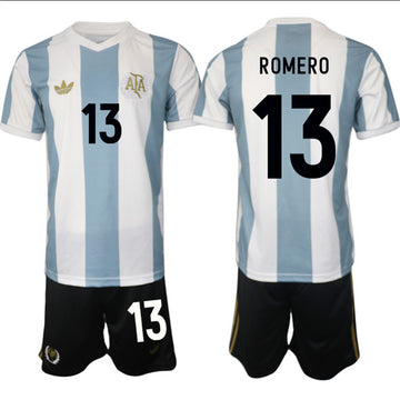 Cristian Romero Argentina National Team white-blue Home jersey