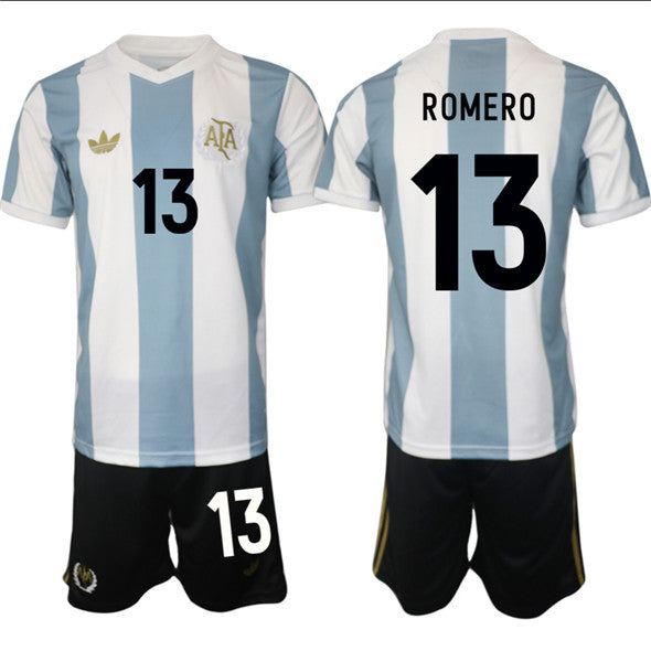 Cristian Romero Argentina National Team white-blue Home jersey
