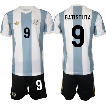 Gabriel Batistuta Argentina National Team white-blue Home jersey