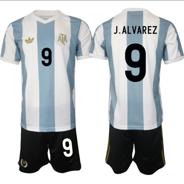 Julian Alvarez Argentina National Team white-blue Home jersey