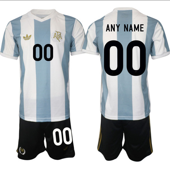 Custom Argentina National Team white-blue Home jersey