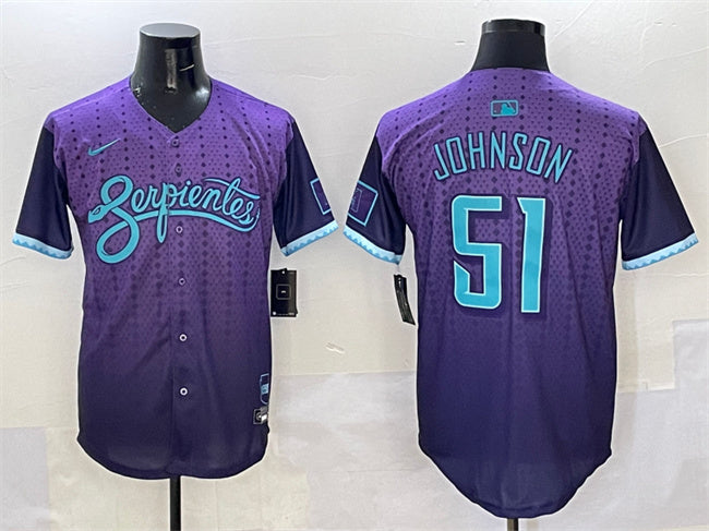 Randy Johnson Arizona Diamondbacks purple City Connect jersey